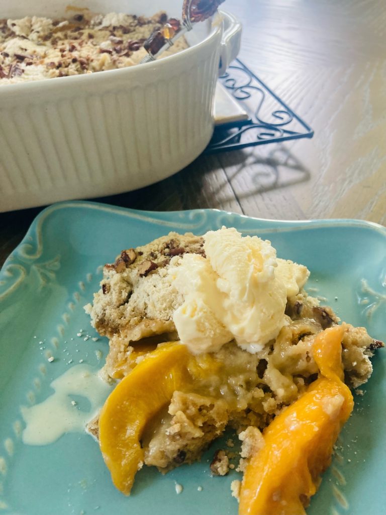 Peach-Pecan Dream Cobbler
