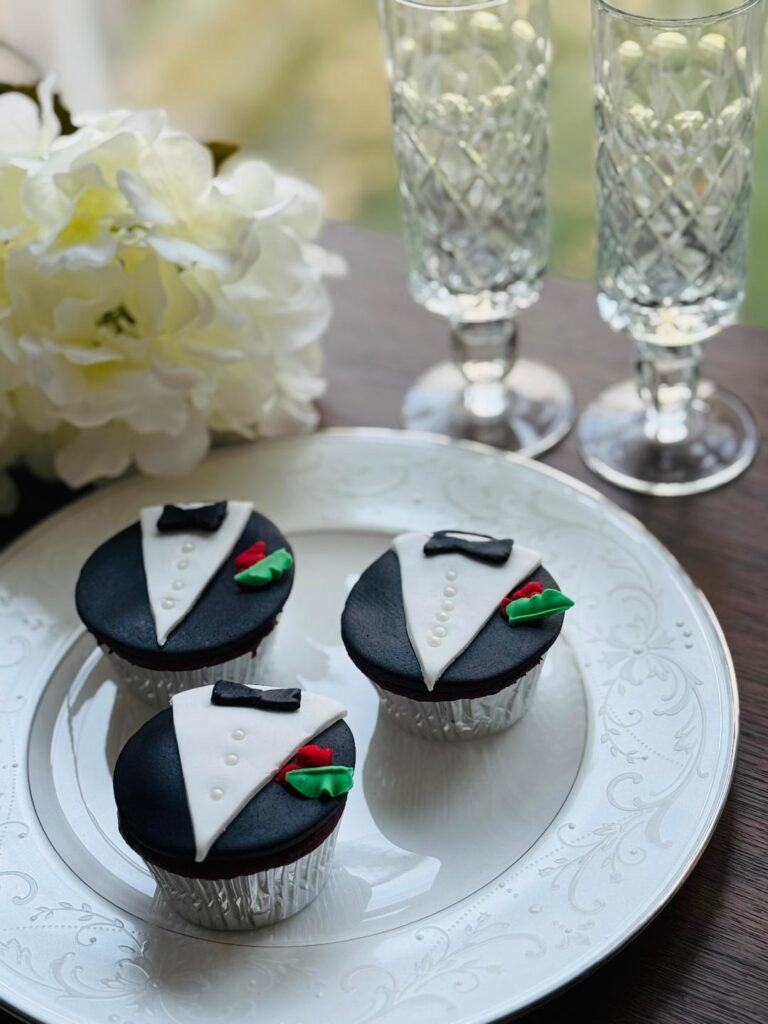 Groomsmen Tux Cupcakes
